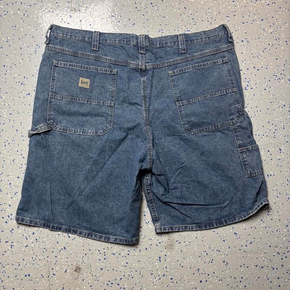 Lee Carpenter Jorts Mens 44 Denim Baggy Loose Fit Workwear Shorts Utility